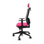 PIQUERAS Y CRESPO Silla de oficina Horna Rosa y Gris