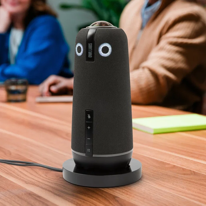 Owl Labs Meeting Owl 4+ - Soporte con Peso para Videoconferencias 360°, Estable, con Gestión de Cables, Color Negro, Compatible Exclusivamente con el Sistema Meeting Owl 4+