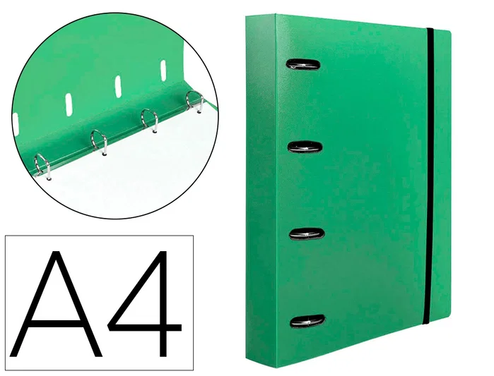 Liderpapel Carpeta con recambio A4 verde manzana con 100 hojas cuadrículas Liderpapel Carpeta con recambio A4 verde manzana con 100 hojas cuadrículas
