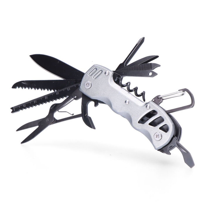 Edm Multiherramienta Plateada Serie K2 Acero Inoxidable con 12 Herramientas Incluye Estuche Nylon Edm Multiherramienta Plateada Serie K2 Acero Inoxidable con 12 Herramientas Incluye Estuche Nylon