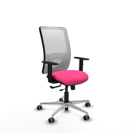 PIQUERAS Y CRESPO Silla de oficina Zulema Rosa y Blanco