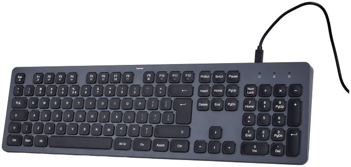 Hama CK-400 Klawiatura przewodowa Czarna - Layout Polski