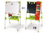 Chicos Pizarra de Artista Magnética y para Tizas 2 en 1, 63x60x120 cm, Incluye 82 Accesorios, Extensible y Plegable