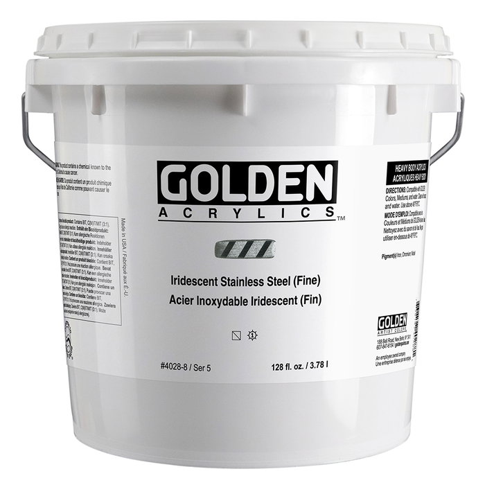 Golden Heavy Body Acrílico Acero Inoxidable Iridiscente (Fino) Golden Heavy Body Acrílico Acero Inoxidable Iridiscente (Fino)