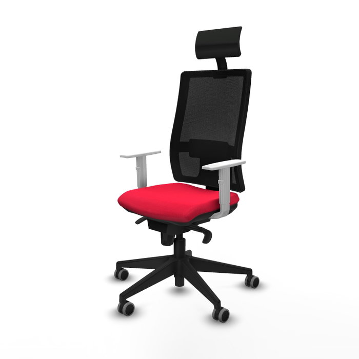 PIQUERAS Y CRESPO Silla de oficina Horna con mecanismo Sincro, Rojo y Negro PIQUERAS Y CRESPO Silla de oficina Horna con mecanismo Sincro, Rojo y Negro