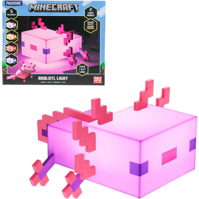 PALADONE Lámpara Ajolote Minecraft 13cm PALADONE Lámpara Ajolote Minecraft 13cm