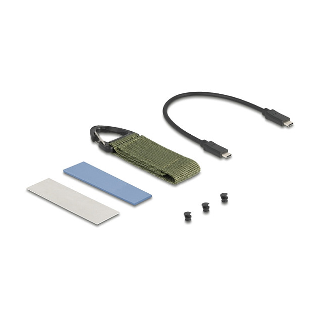 DeLOCK 42033 Carcasa externa para SSD M.2 NVMe USB4 40 Gbps Gris