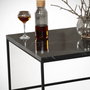 Hanah Home Mesa de Centro Royal Blanco y Negro 95x43x55 cm