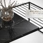 Hanah Home Mesa de Centro Royal Blanco y Negro 95x43x55 cm