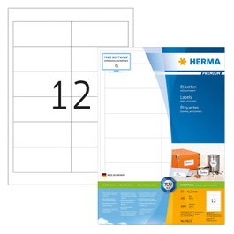 HERMA Etiquetas Premium A4 Blanco 97x42,3 mm 2400 unidades