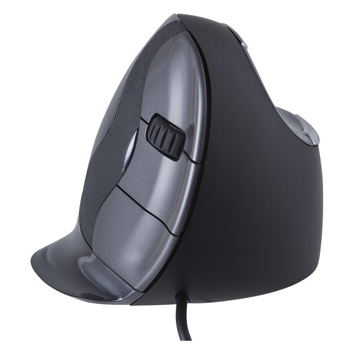 Evoluent D - Ratón ergonómico vertical para mano derecha, 6 botones programables, 3200 DPI ajustable, sensor láser, cable USB 2.1m, color Negro/Gris/Plata, Plug & Play Evoluent D - Ratón ergonómico vertical para mano derecha, 6 botones programables, 3200 DPI ajustable, sensor láser, cable USB 2.1m, color Negro/Gris/Plata, Plug & Play