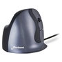 Evoluent D - Ratón ergonómico vertical para mano derecha, 6 botones programables, 3200 DPI ajustable, sensor láser, cable USB 2.1m, color Negro/Gris/Plata, Plug & Play