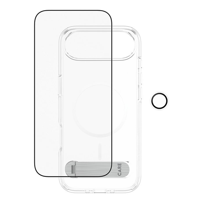 PanzerGlass Protector de Pantalla CARE by 3-en-1 para iPhone Air, Vidrio Templado Resistente a Golpes y Rayones, Incluye Kit de Instalación y Limpieza