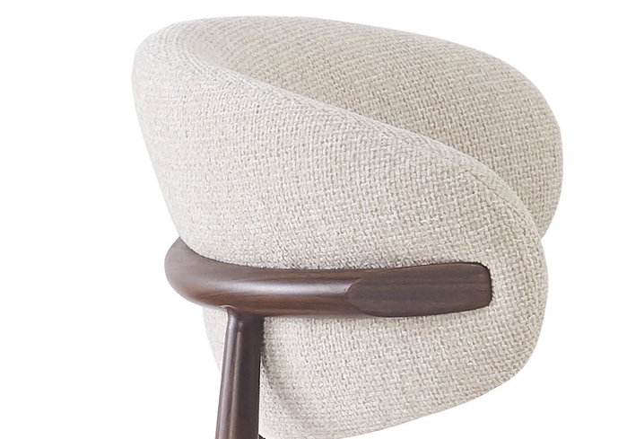 DKD Home Decor Silla Metal Poliester Simil Madera Crudo