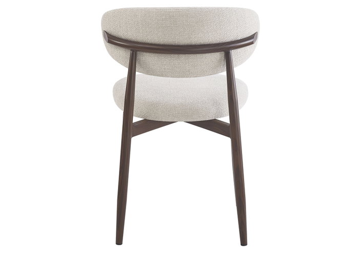 DKD Home Decor Silla Metal Poliester Simil Madera Crudo