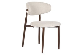 DKD Home Decor Silla Metal Poliester Simil Madera Crudo