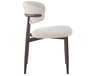 DKD Home Decor Silla Metal Poliester Simil Madera Crudo