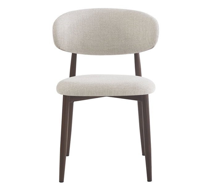 DKD Home Decor Silla Metal Poliester Simil Madera Crudo