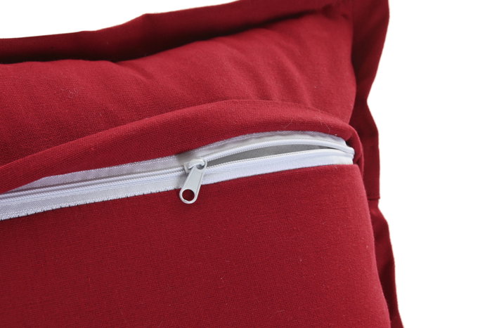 DKD Home Decor Pack de 4 Fundas para Cojín de Algodón 45x45 cm, Surtido Blanco y Rojo