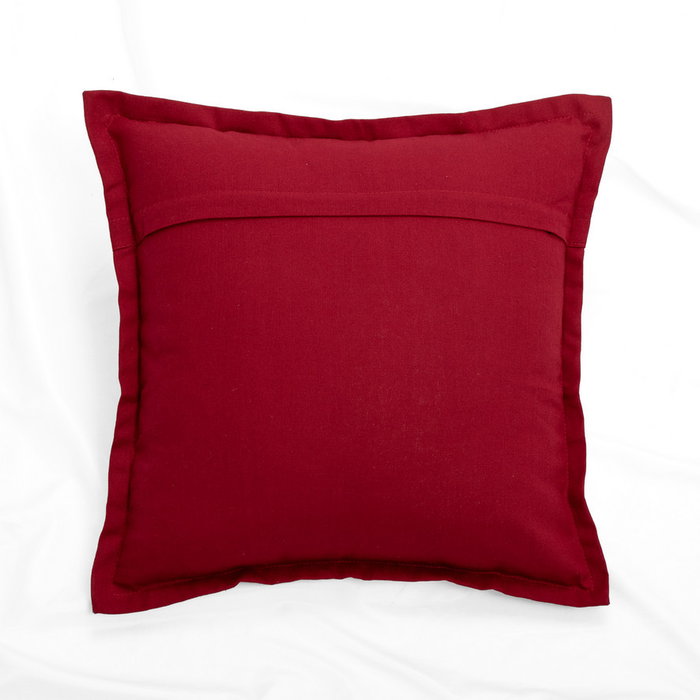 DKD Home Decor Pack de 4 Fundas para Cojín de Algodón 45x45 cm, Surtido Blanco y Rojo