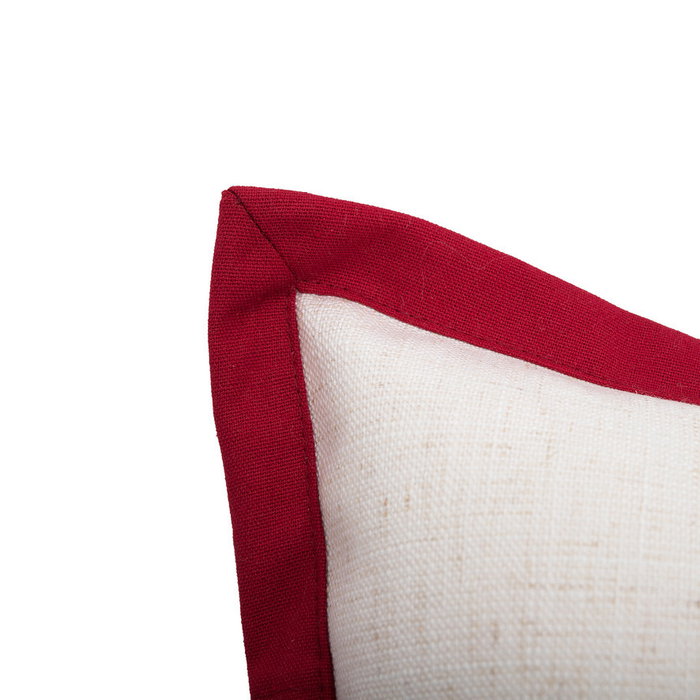DKD Home Decor Pack de 4 Fundas para Cojín de Algodón 45x45 cm, Surtido Blanco y Rojo