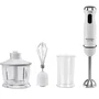 Orbegozo BT 2690 Batidora de mano 1000W, Motor DC, Brazo y hoja acero inoxidable, Función Turbo, Selector velocidad, Vaso, Picador, Batidor