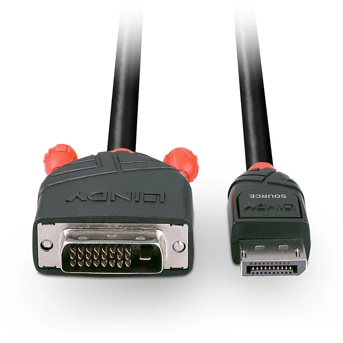 Lindy Adaptador de Cable de Vídeo DisplayPort a DVI-D Macho 3 m (41492) - Negro, 2,7 Gbit/s