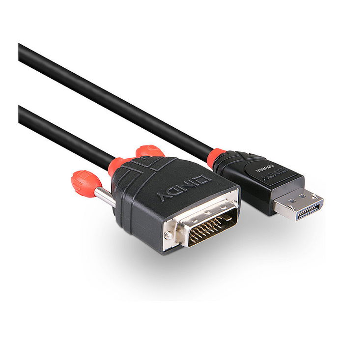 LINDY Cable DisplayPort a DVI 3 m, Adaptador Video, Compatible con PC, Monitores LINDY Cable DisplayPort a DVI 3 m, Adaptador Video, Compatible con PC, Monitores