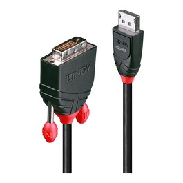 LINDY Cable DisplayPort a DVI 3 m, Adaptador Video, Compatible con PC, Monitores