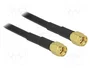 DeLOCK Cable coaxial RP-SMA a RP-SMA LMR195, 5 m, Negro