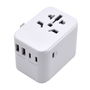 Ewent EW1470 Adaptador de Viaje Universal con Enchufes EU/USA/UK/AUS, 2 Puertos USB y 3 Puertos Tipo-C para Cargar Múltiples Dispositivos