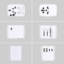 Ewent EW1470 Adaptador de Viaje Universal Blanco con 5 Puertos de Carga
