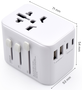 Ewent EW1470 Adaptador de Viaje Universal Blanco con 5 Puertos de Carga