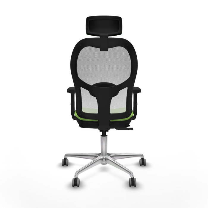 PIQUERAS Y CRESPO Silla de oficina Jorquera con mecanismo Sincro/Traslack, Pistacho y Blanco