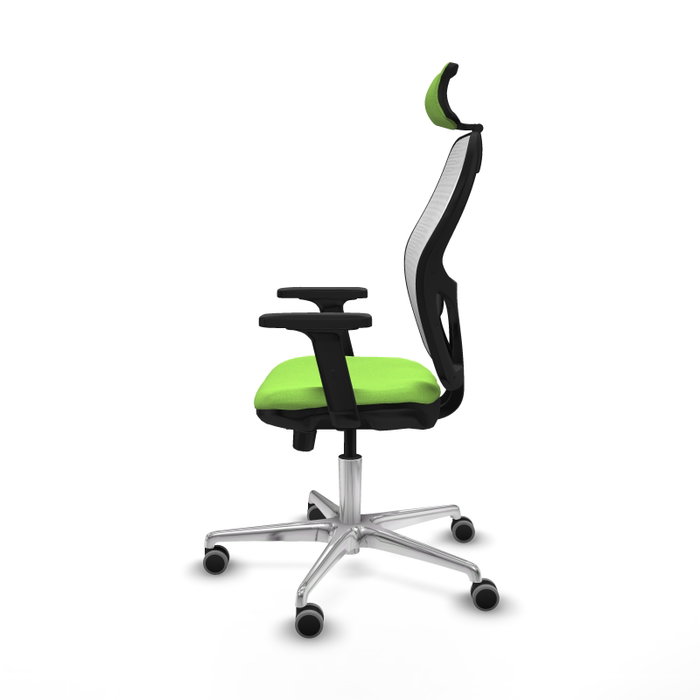 PIQUERAS Y CRESPO Silla de oficina Jorquera con mecanismo Sincro/Traslack, Pistacho y Blanco