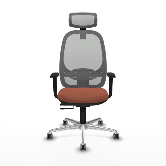 PIQUERAS Y CRESPO Silla de oficina Cilanco con mecanismo Sincro/Traslack Marrón y Gris PIQUERAS Y CRESPO Silla de oficina Cilanco con mecanismo Sincro/Traslack Marrón y Gris