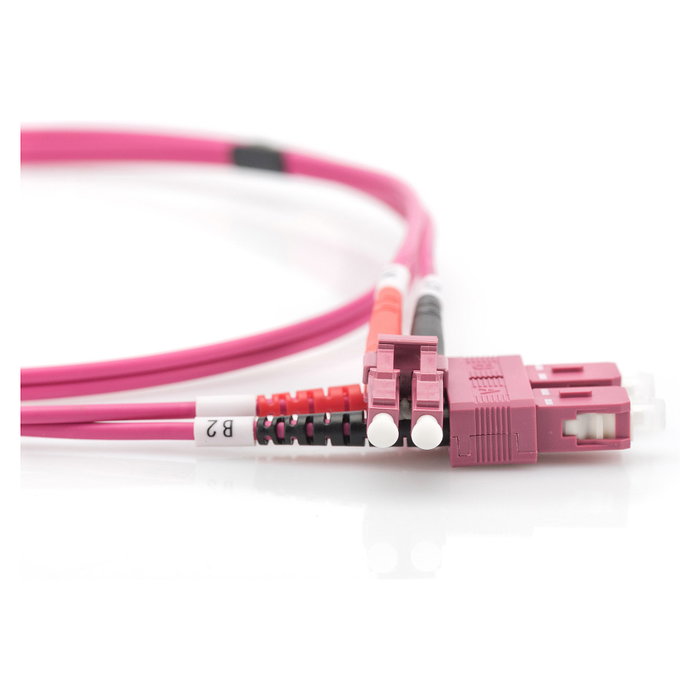 Digitus Cable de conexión de fibra óptica OM4 multimodo LC a SC 10 m
