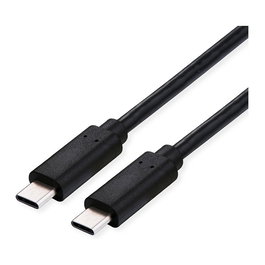 ROLINE 11.02.9104 Cable USB4 Gen 3x2 (40Gbps) USB-C a USB-C, Negro, 1m
