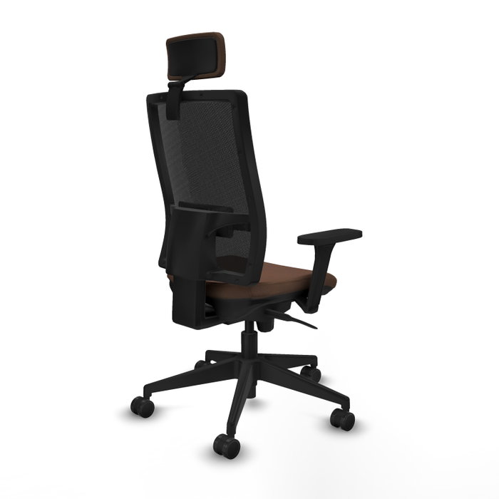 PIQUERAS Y CRESPO Silla de oficina Horna con Mecanismo Sincro Marrón y Negro PIQUERAS Y CRESPO Silla de oficina Horna con Mecanismo Sincro Marrón y Negro
