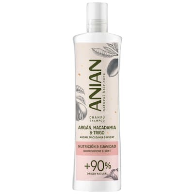 Anian Champú Argán, Macadamia y Trigo Nutrición y Suavidad 400 ml