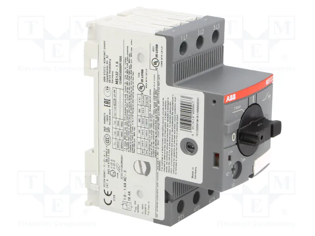 ABB MS132-1.6 Interruptor motorizado 0,55kW 208÷690VAC ABB MS132-1.6 Interruptor motorizado 0,55kW 208÷690VAC