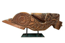 DKD Home Decor Escultura de Madera 80x15x35 Pieza Única Surtida