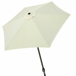Color Baby Parasol de Terraza 270 cm con Chimenea y Mástil de Aluminio Crema