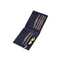 Zoozie Bags Cartera de Hombre 100% Piel Genuina Azul Oscuro 11x2x9 cm