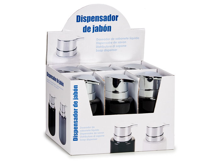 Berilo Dosificador Jabón Cerámica Negro 7x14.5x8.5cm (Set de 12)