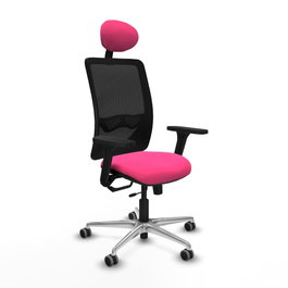 PIQUERAS Y CRESPO Silla de oficina Zulema Rosa con mecanismo Sincro/Traslack