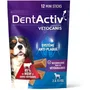 Vetocanis DentActiv 12 Mini Barritas de Higiene Bucal de Ternera para Perros de 2 a 15 kg