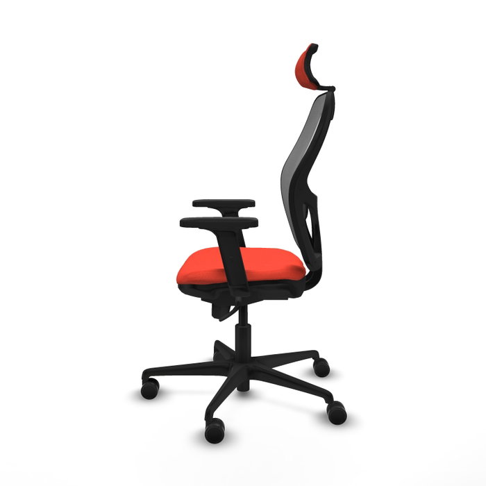 PIQUERAS Y CRESPO Silla de oficina Jorquera con mecanismo Sincro, Tela Naranja oscuro y Malla Gris PIQUERAS Y CRESPO Silla de oficina Jorquera con mecanismo Sincro, Tela Naranja oscuro y Malla Gris