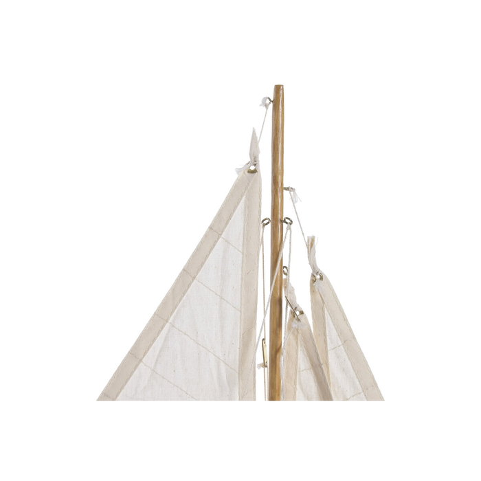 DKD Home Decor Barco de Madera Blanco y Marrón 25x7x36 cm