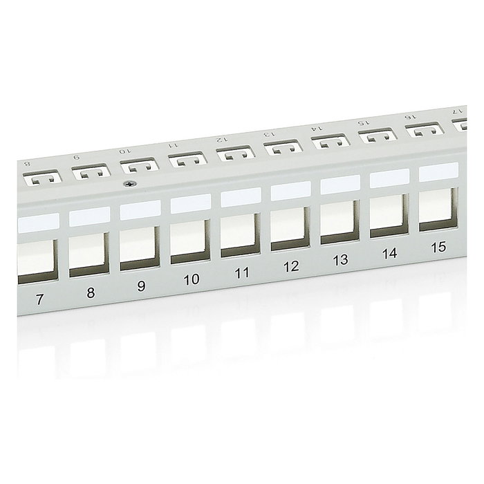 EQUIP Patchpanel Cat6 24 Puertos 1U Montaje en Rack 19" FTP Keystone Gris, Equip 767124